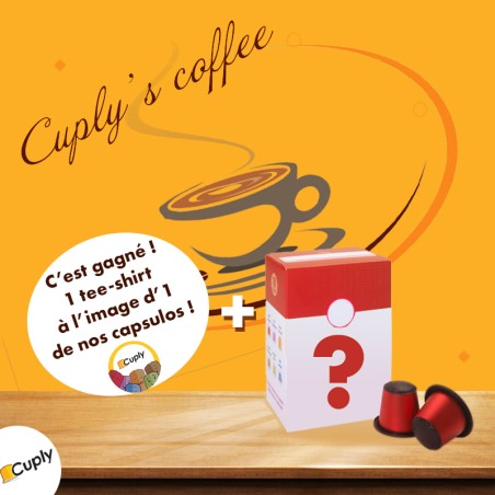 Hervé l’allongé - Boîte de capsules de café compatibles Nespresso - Cuply